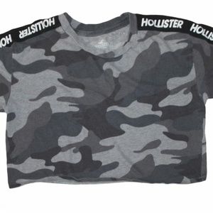 Grey Camo Crop Tee